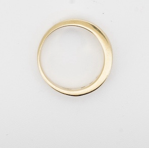 A modern 18ct gold and ten stone channel set diamond half hoop ring, size Q, gross weight 5.8 grams. Condition - fair to good